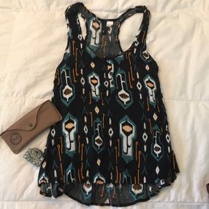H&M patterned racer back tank top